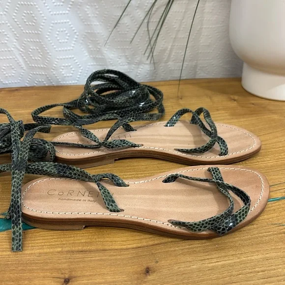 CorNETTI Shoes Cornetti Gladiator Sandals Blue Green Size 35